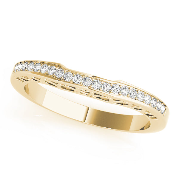 Curved Diamond Wedding Band · 0.15 ct tw