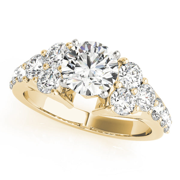 Cluster Sides Diamond Engagement Ring · 0.35 ct tw