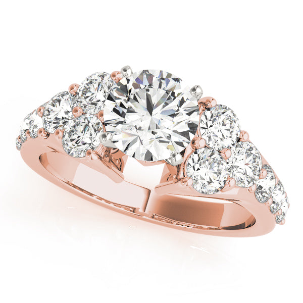 Cluster Sides Diamond Engagement Ring · 0.35 ct tw