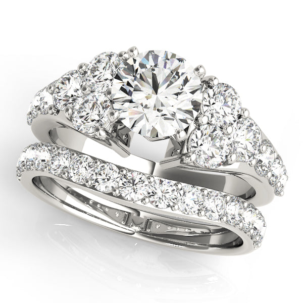 Cluster Sides Diamond Engagement Ring · 1.22 ct tw