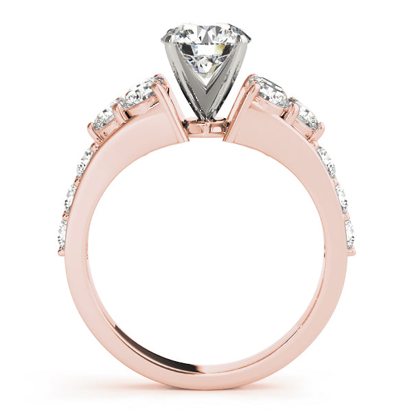 Cluster Sides Diamond Engagement Ring · 0.35 ct tw