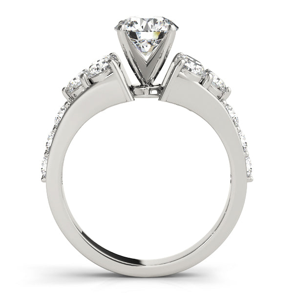 Cluster Sides Diamond Engagement Ring · 0.35 ct tw