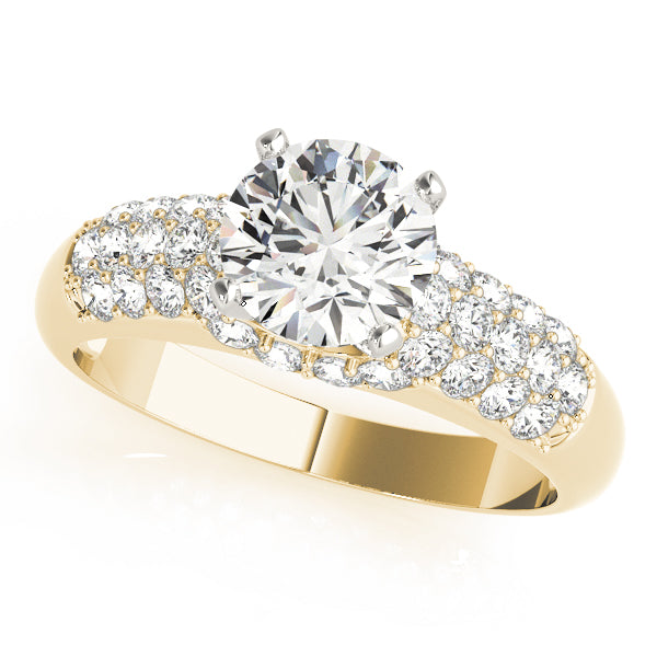 Pave Diamond Engagement Ring · 0.51 ct tw