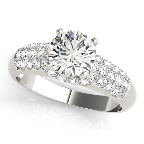 Pave Diamond Engagement Ring · 0.51 ct tw