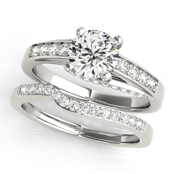 Round Single Row Prong Set Diamond Engagement Ring · 1.34 ct tw