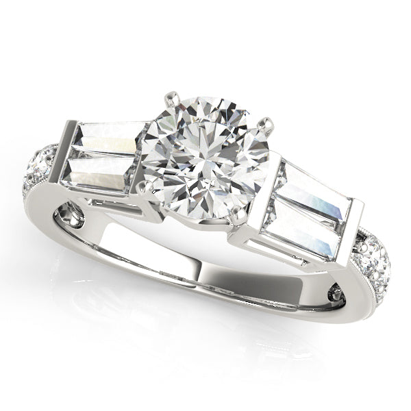 Baguette Fancy Shape Diamond Engagement Ring · 1.04 ct tw