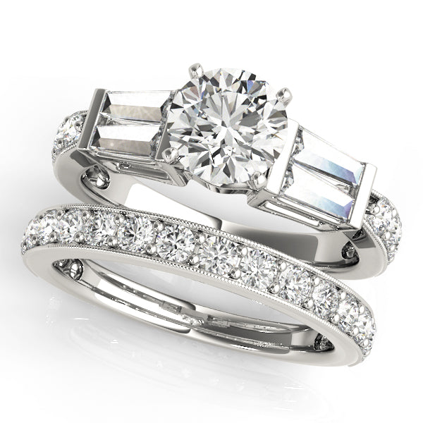 Baguette Fancy Shape Diamond Engagement Ring · 1.04 ct tw