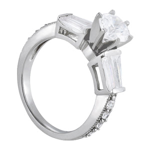 Baguette Fancy Shape Diamond Engagement Ring · 1.04 ct tw