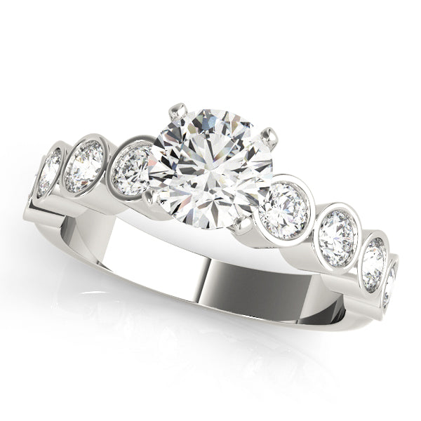 Single Row Bezel Set Diamond Engagement Ring · 0.72 ct tw