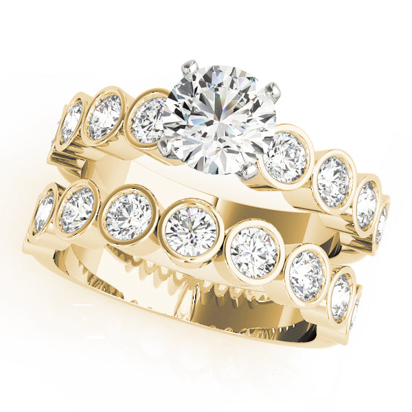 Single Row Bezel Set Diamond Engagement Ring · 0.72 ct tw