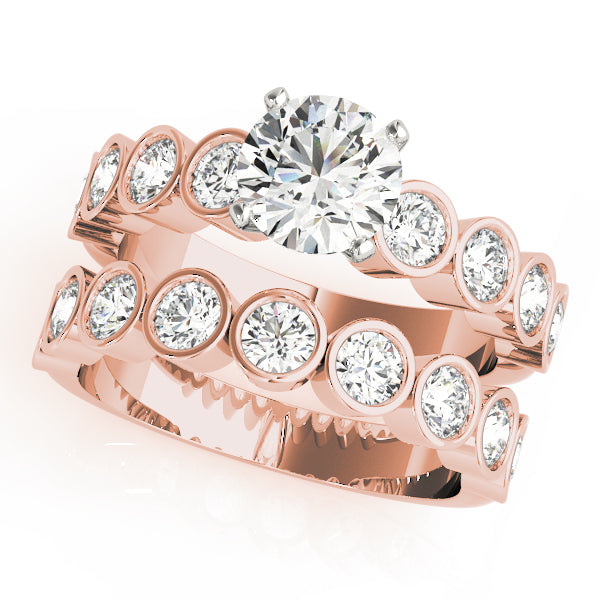 Single Row Bezel Set Diamond Engagement Ring · 0.72 ct tw