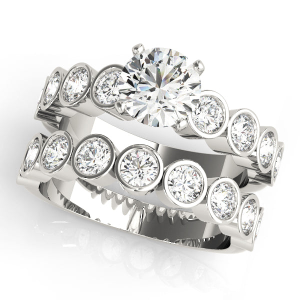 Single Row Bezel Set Diamond Engagement Ring · 0.72 ct tw