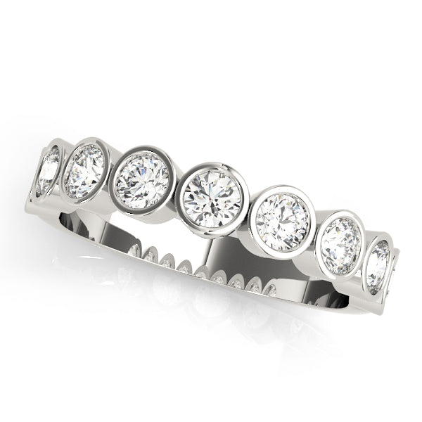 Bezel Set Diamond Wedding Band · 0.63 ct tw