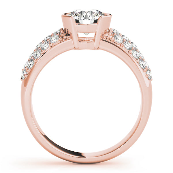 Round Pave Diamond Engagement Ring · 1.60 ct tw