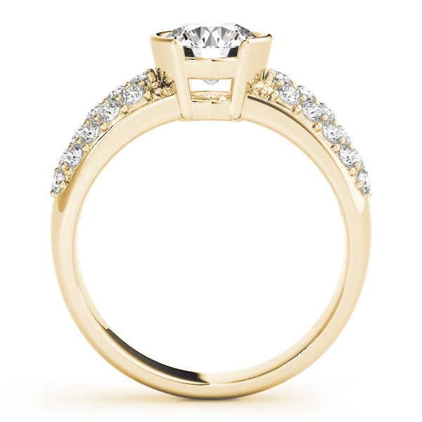 Round Pave Diamond Engagement Ring · 1.60 ct tw