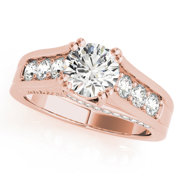 Round Single Row Channel Set Diamond Engagement Ring · 1.47 ct tw