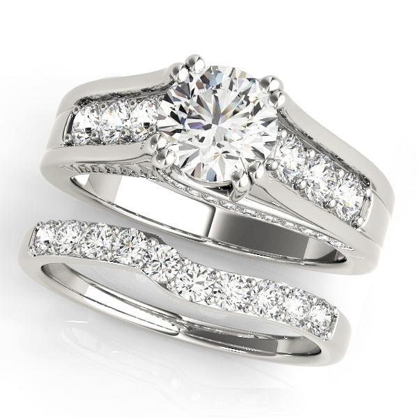 Round Single Row Channel Set Diamond Engagement Ring · 1.47 ct tw