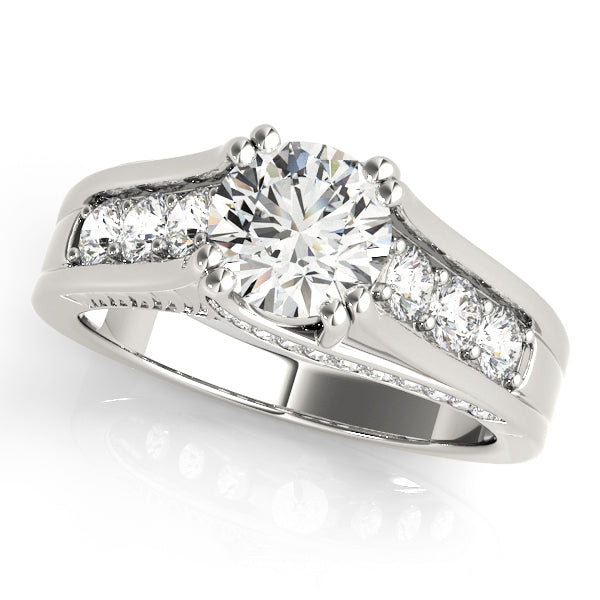 Round Single Row Channel Set Diamond Engagement Ring · 1.47 ct tw