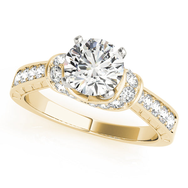 Cluster Sides Diamond Engagement Ring · 0.40 ct tw