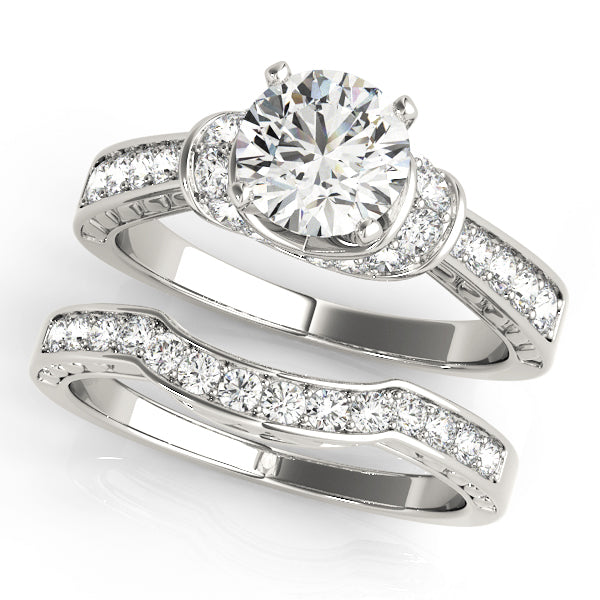 Cluster Sides Diamond Engagement Ring · 0.40 ct tw