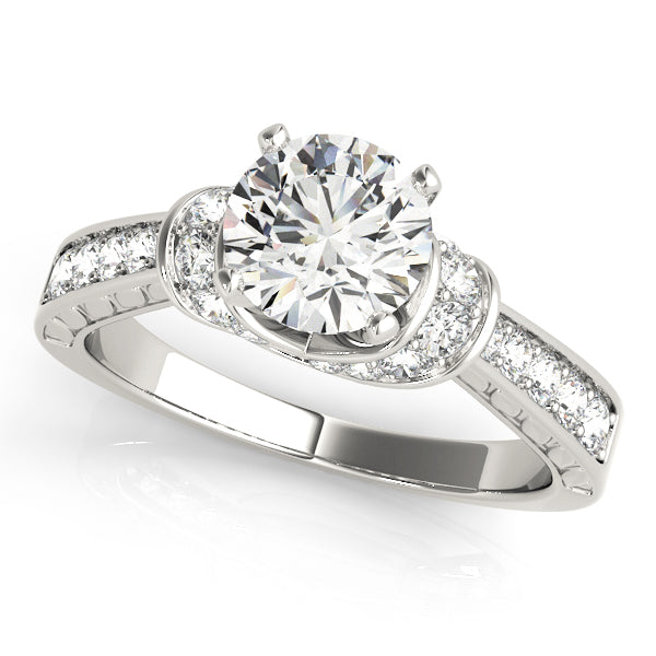 Cluster Sides Diamond Engagement Ring · 0.40 ct tw