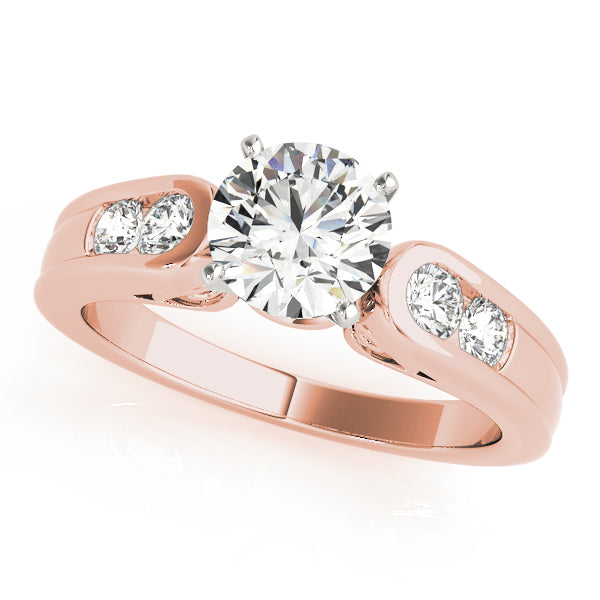 Single Row Channel Set Diamond Engagement Ring · 0.38 ct tw