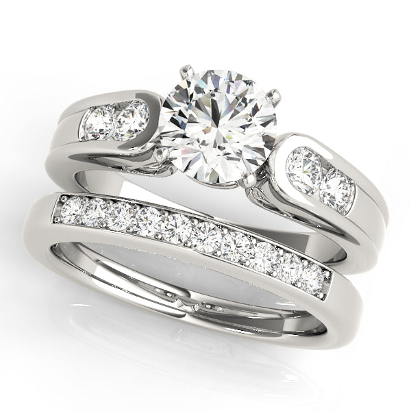 Single Row Channel Set Diamond Engagement Ring · 0.38 ct tw