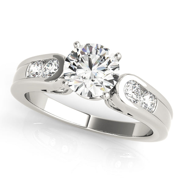 Single Row Channel Set Diamond Engagement Ring · 0.38 ct tw