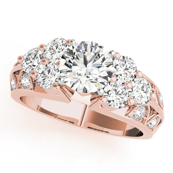 Cluster Sides Diamond Engagement Ring · 1.02 ct tw