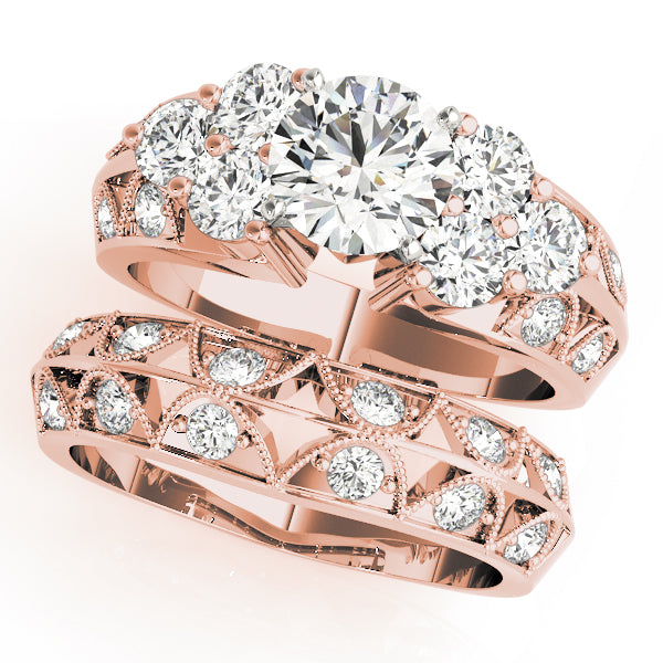 Cluster Sides Diamond Engagement Ring · 1.02 ct tw