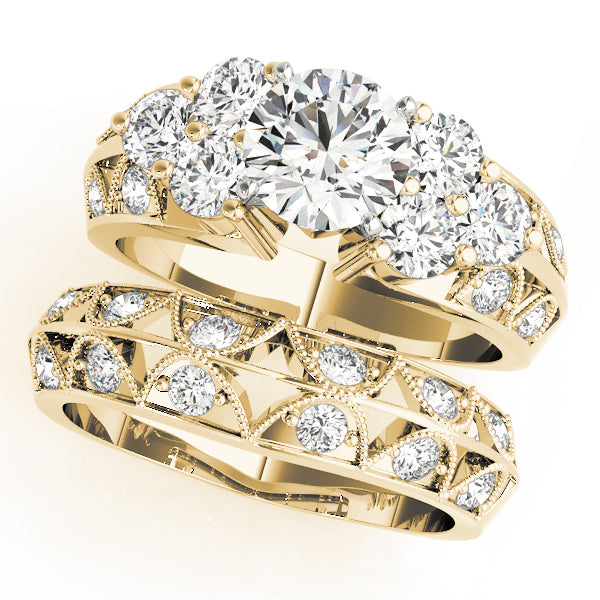 Cluster Sides Diamond Engagement Ring · 1.02 ct tw