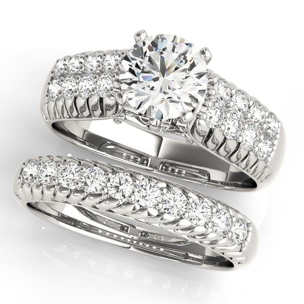 Pave Diamond Engagement Ring · 0.48 ct tw