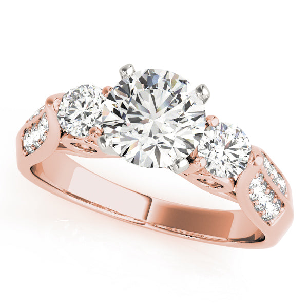 Round Three-Stone Diamond Engagement Ring · 0.65 ct tw