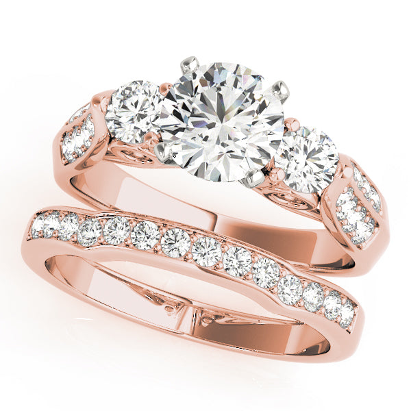 Round Three-Stone Diamond Engagement Ring · 0.65 ct tw