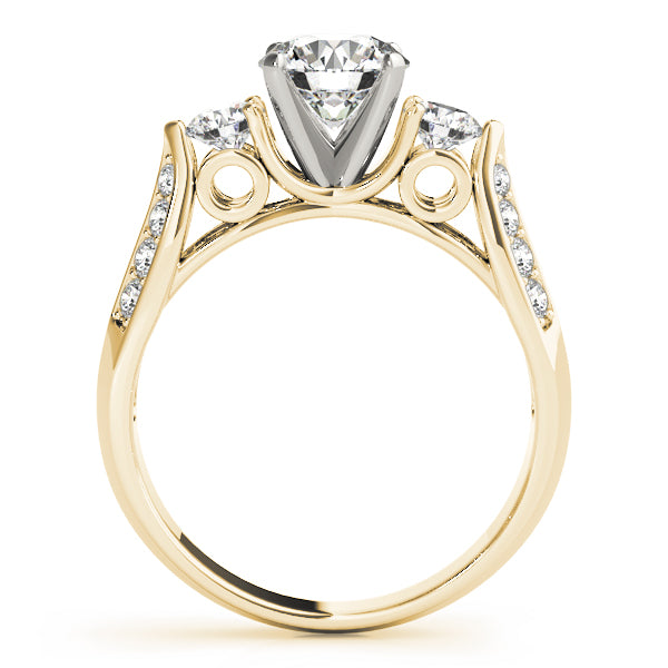 Round Three-Stone Diamond Engagement Ring · 0.65 ct tw