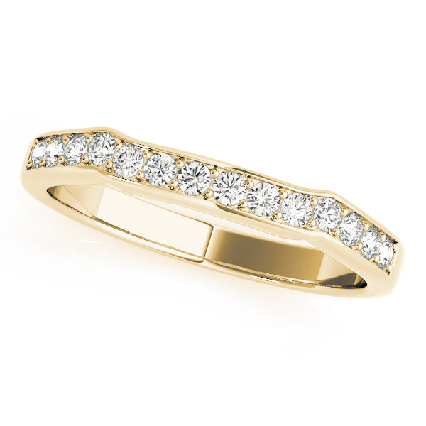 Curved Diamond Wedding Band · 0.14 ct tw