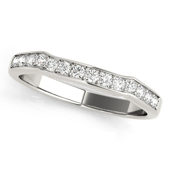 Curved Diamond Wedding Band · 0.14 ct tw