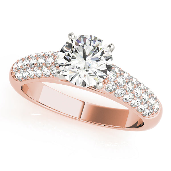 Pave Diamond Engagement Ring · 0.38 ct tw