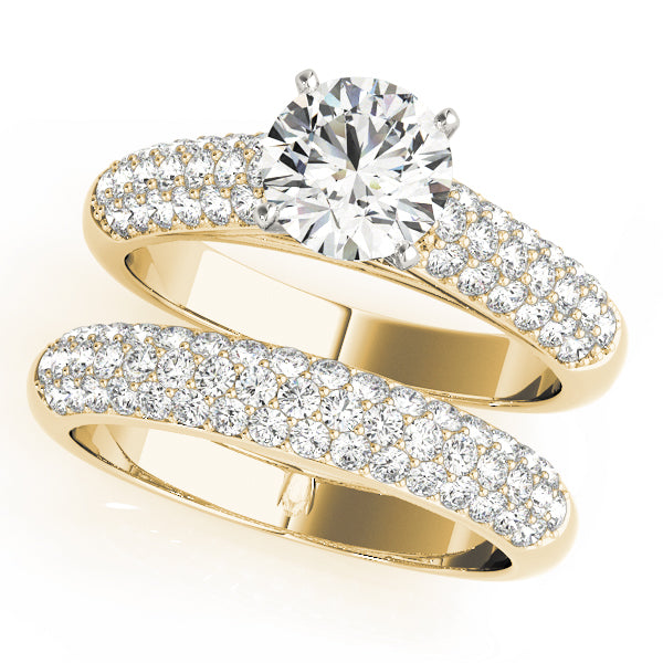 Pave Diamond Engagement Ring · 0.38 ct tw