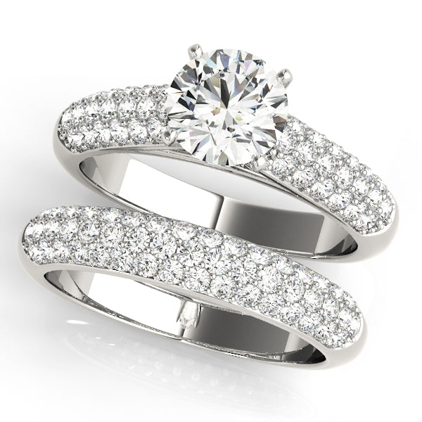 Pave Diamond Engagement Ring · 0.38 ct tw