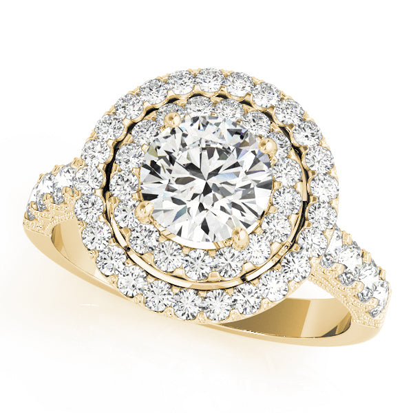 Round Halo Diamond Engagement Ring · 2.03 ct tw