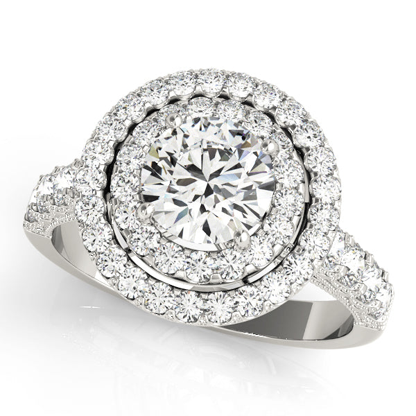 Round Halo Diamond Engagement Ring · 2.03 ct tw