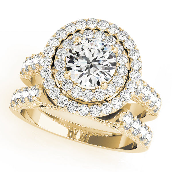 Round Halo Diamond Engagement Ring · 2.03 ct tw