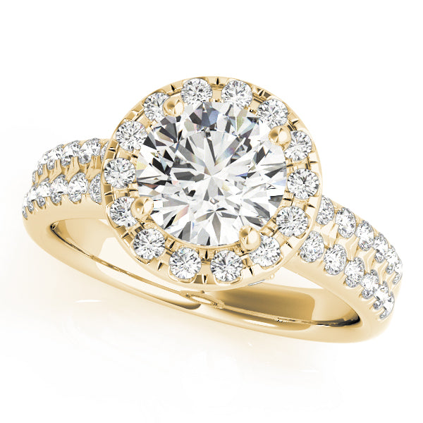 Round Halo Diamond Engagement Ring · 1.60 ct tw