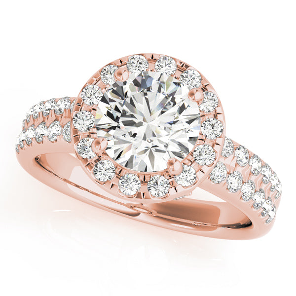 Round Halo Diamond Engagement Ring · 1.60 ct tw