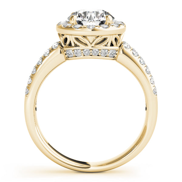 Round Halo Diamond Engagement Ring · 1.60 ct tw