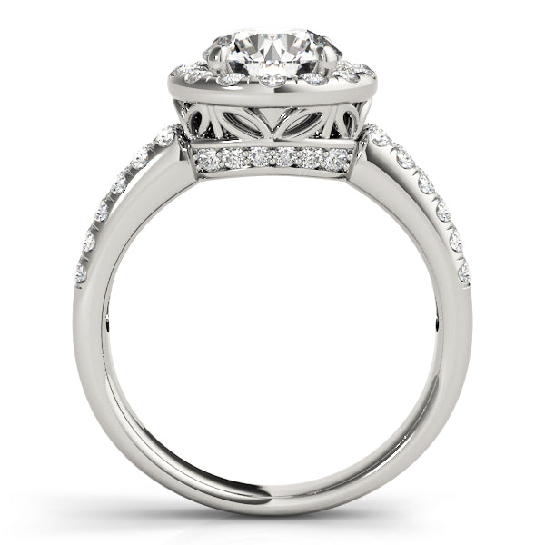 Round Halo Diamond Engagement Ring · 1.60 ct tw