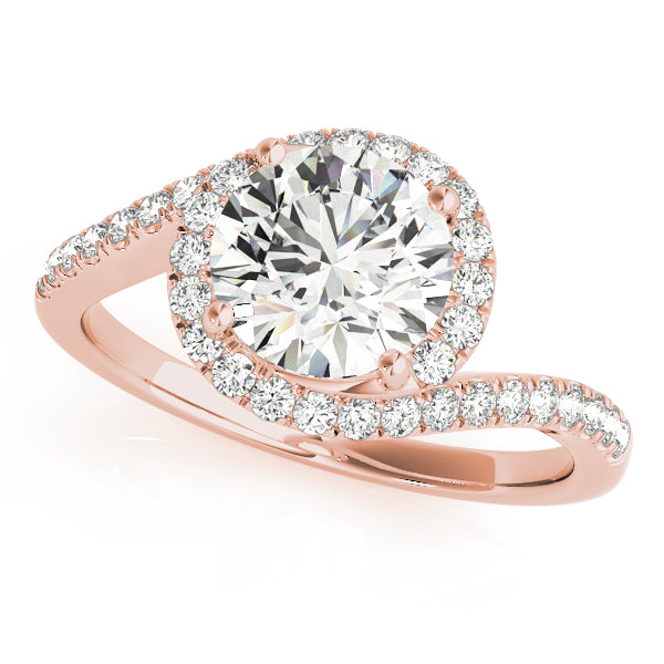 Round Bypass Diamond Engagement Ring · 0.89 ct tw
