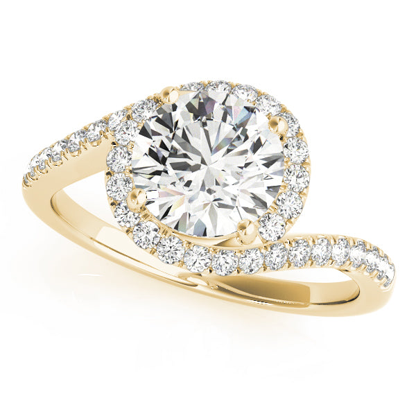 Round Bypass Diamond Engagement Ring · 0.40 ct tw