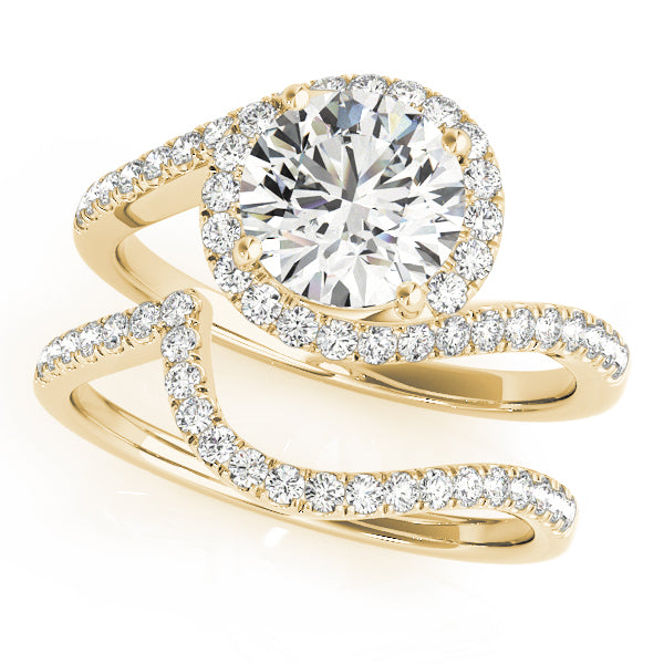 Round Bypass Diamond Engagement Ring · 0.40 ct tw